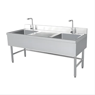 European-style double-pool draining sink