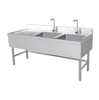European-style Double-pool Left-Draining Kitchen Sink