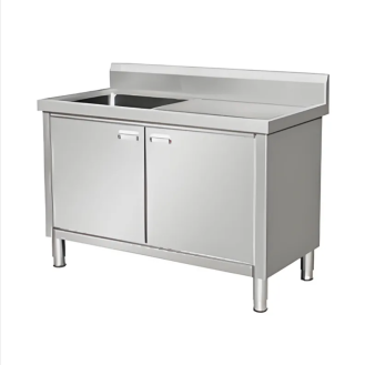 Cabinet type single sink & single drain