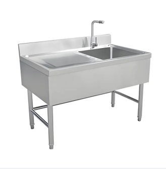 European-style single-pool left-drain sink