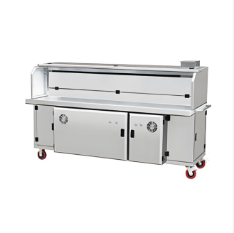 Smokeless puifying barbecue cart