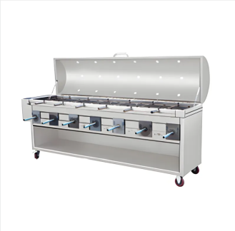 Smokeless puifying barbecue cart