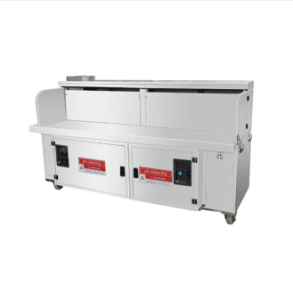 Smokeless puifying barbecue cart