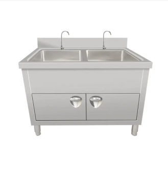 Cabinet-style stainless steel sink