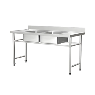 Double sink and double drainag (square leg)