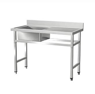 Single sink, single drain(square leg)