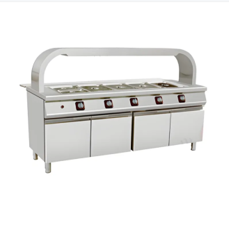 Five-compartment meal counter