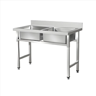 Double Sink Washing Pool(square leg)