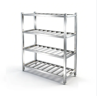 Assembled stainless steel grid shelf