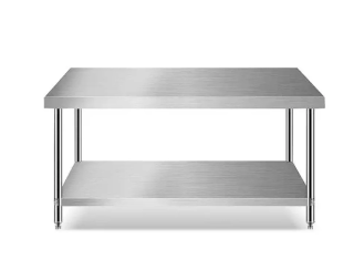 Flat work table assemnbled by square leg