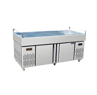 Stainless steel refrigerated display cabinet