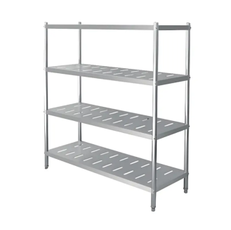 Assembled four-tier perforated shelf