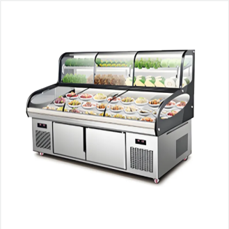 Three-temperature step-type cabinet