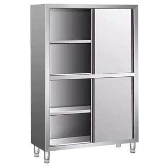 Sliding door storage cabinet