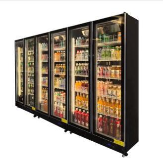 Supermarket beverage display cabinets