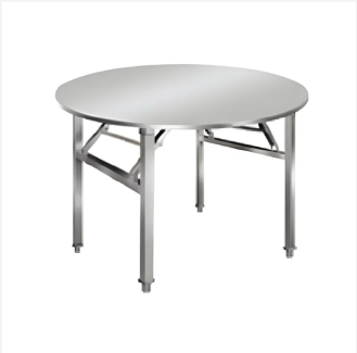 Stainless steel folding round dining table