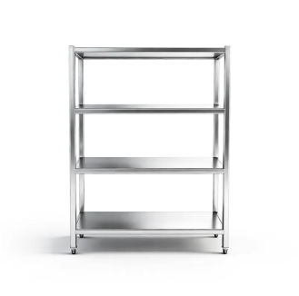 Flat rack with square tube shelf