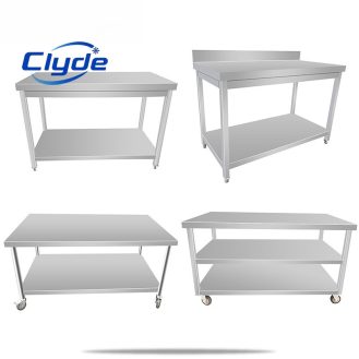 Commercial stainless steel work tables