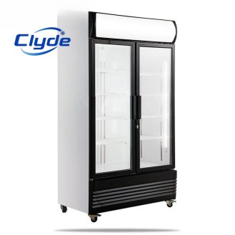 Black and white style display refrigerator case in