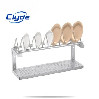 Stainless steel kitchen dish storage racks