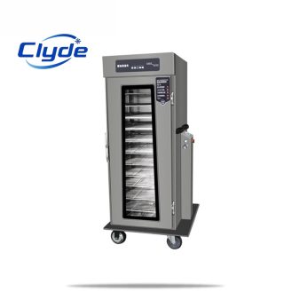 Electric push assisted electric assist food warmer cabinet