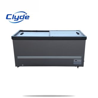 Supermarket commercial square chest freezer sliding door
