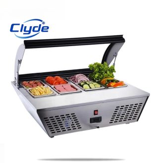 Desktop small refrigerated display cabinet. Small fresh cabinet