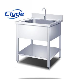 Commercial stainless steel Eur Design bowl wash sink